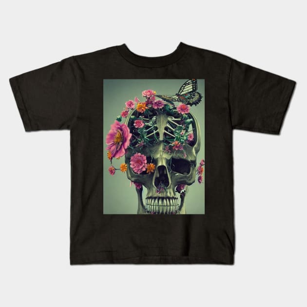 Bones and Botany Kids T-Shirt by levelsart